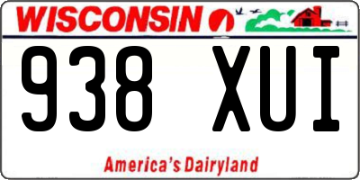 WI license plate 938XUI