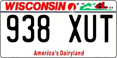 WI license plate 938XUT