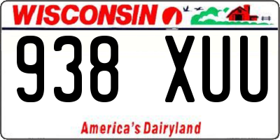 WI license plate 938XUU