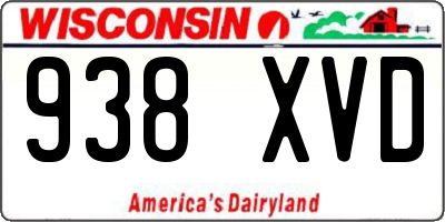 WI license plate 938XVD