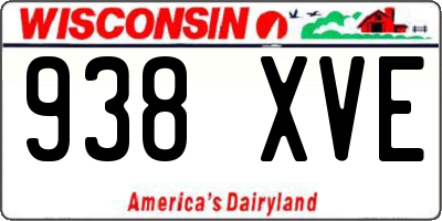 WI license plate 938XVE