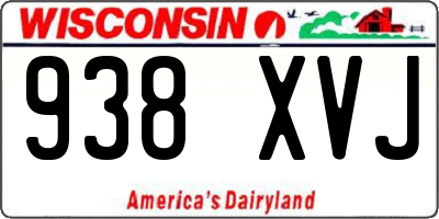WI license plate 938XVJ