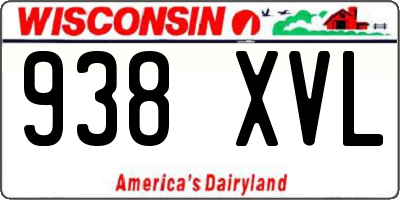 WI license plate 938XVL
