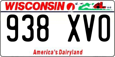 WI license plate 938XVO