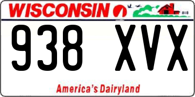 WI license plate 938XVX
