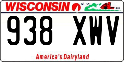 WI license plate 938XWV
