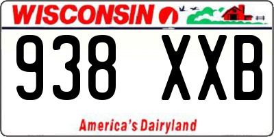 WI license plate 938XXB