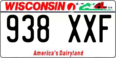 WI license plate 938XXF