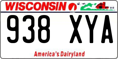 WI license plate 938XYA