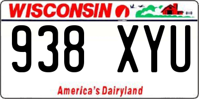 WI license plate 938XYU