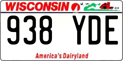 WI license plate 938YDE