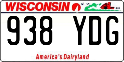 WI license plate 938YDG