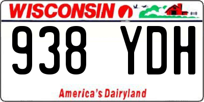 WI license plate 938YDH