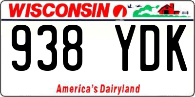 WI license plate 938YDK