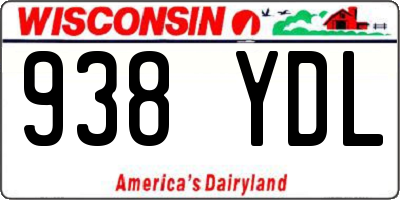 WI license plate 938YDL