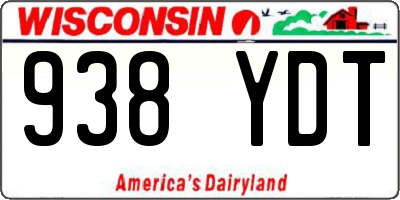 WI license plate 938YDT