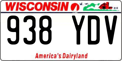 WI license plate 938YDV
