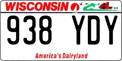 WI license plate 938YDY