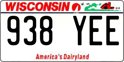 WI license plate 938YEE