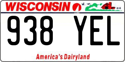 WI license plate 938YEL