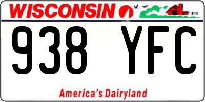 WI license plate 938YFC
