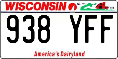 WI license plate 938YFF