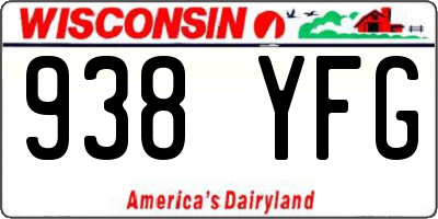 WI license plate 938YFG