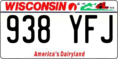 WI license plate 938YFJ