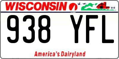 WI license plate 938YFL
