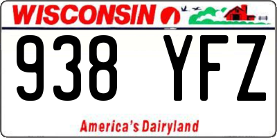 WI license plate 938YFZ