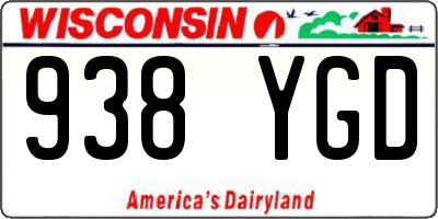 WI license plate 938YGD