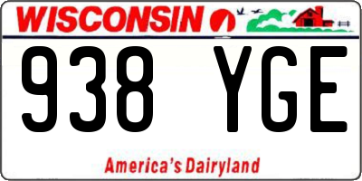 WI license plate 938YGE