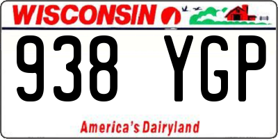 WI license plate 938YGP
