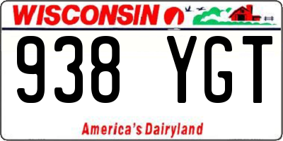 WI license plate 938YGT