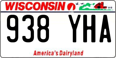 WI license plate 938YHA