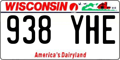 WI license plate 938YHE