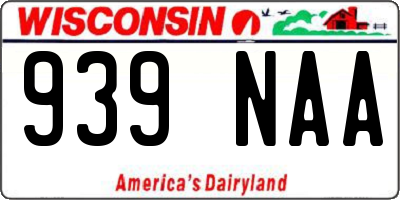WI license plate 939NAA