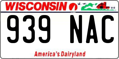 WI license plate 939NAC