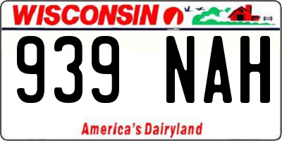 WI license plate 939NAH