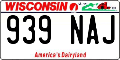 WI license plate 939NAJ