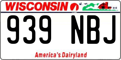 WI license plate 939NBJ