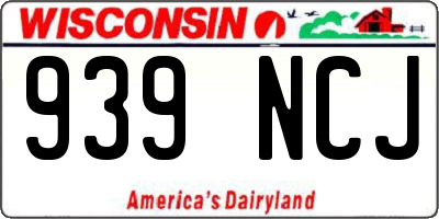 WI license plate 939NCJ