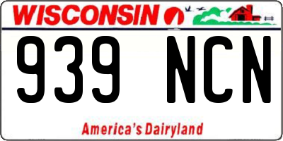 WI license plate 939NCN