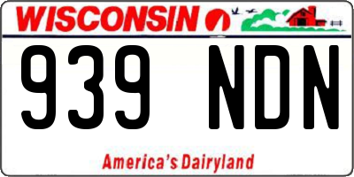 WI license plate 939NDN