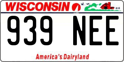 WI license plate 939NEE