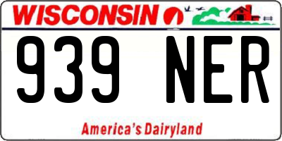 WI license plate 939NER