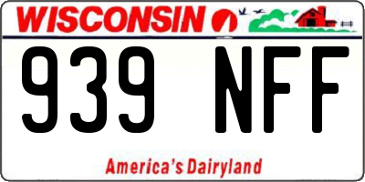 WI license plate 939NFF