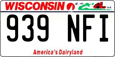 WI license plate 939NFI