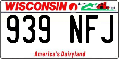 WI license plate 939NFJ