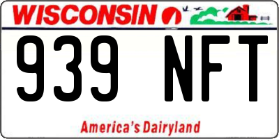 WI license plate 939NFT
